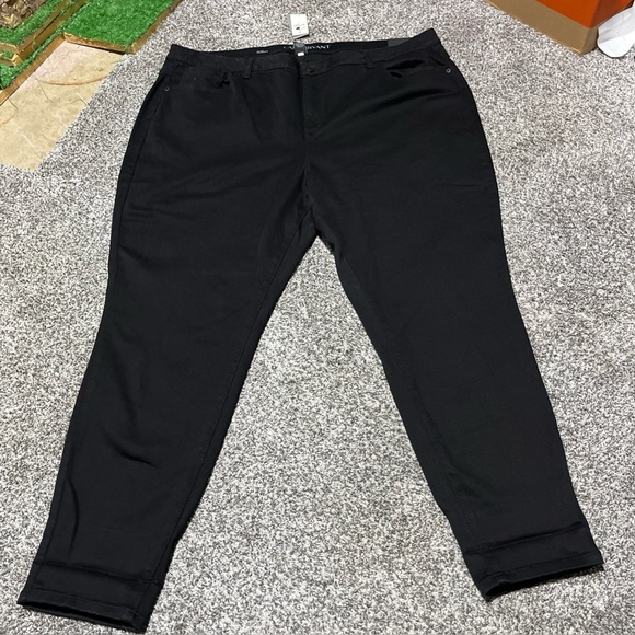New! Lane Bryant Plus Size 28 Black Mid Rise Skinny Pants Retail $70 - Picture 1 of 12